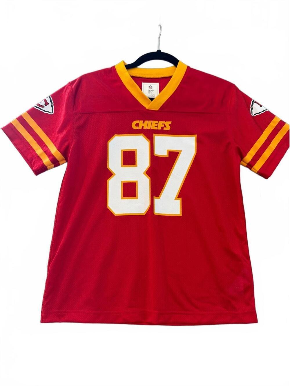 Youth Travis Kelce Kansas City Chiefs NFL Team Apparel Jersey Size L NWT